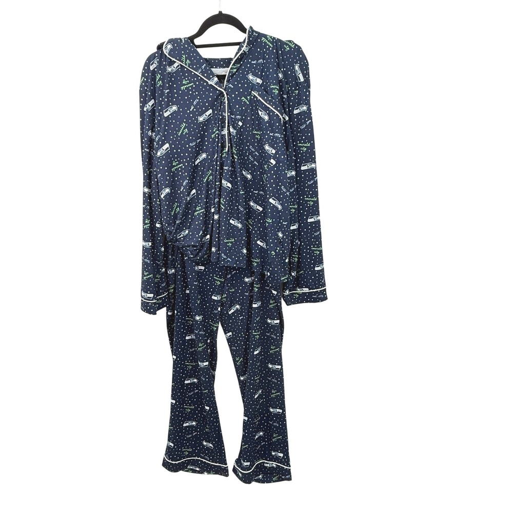 NWT Seattle Seahawks Womens 3X PJ Set WEAR by Erin Andrews NFL Football 12th Man